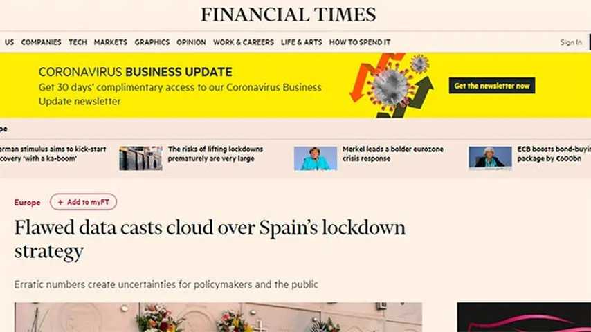 FT puso en duda la veracidad de la versión de La Moncloa. (Captura: UN/FT)