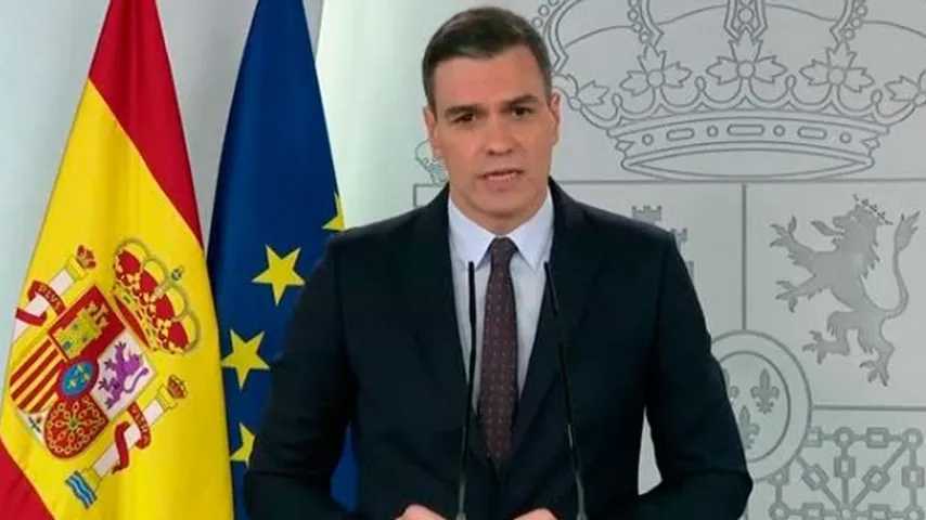 Pedro Sánchez en su nueva comparecencia. (Foto: Antena 3)