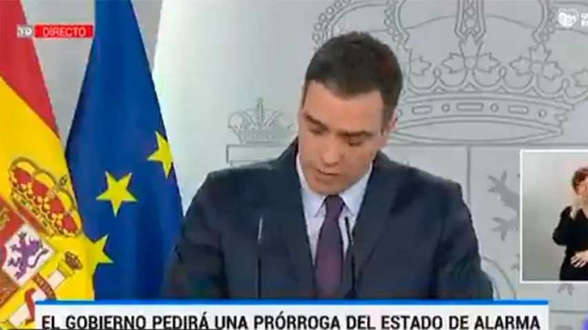 El PP comunicó que es Es falso que Sánchez hable con Casado todos los lunes. 13 días sin llamarle. (Foto: 24h/RTVE)