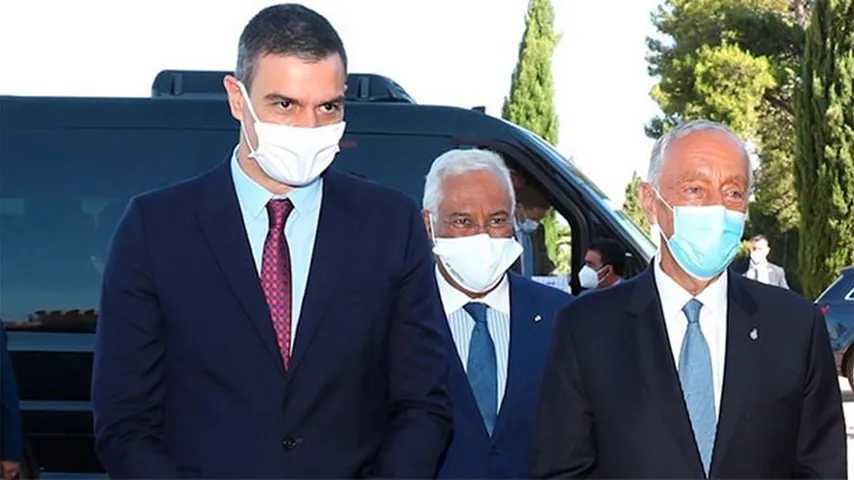 Pedro Sánchez en su encuentro en Badajoz-Elbas con António Costa el miércoles 1. (Foto: @CasaReal)