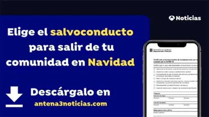 Es necesario un salvoconducto para viajar en Nochebuena y Navidad. (Imagen: Antena 3)