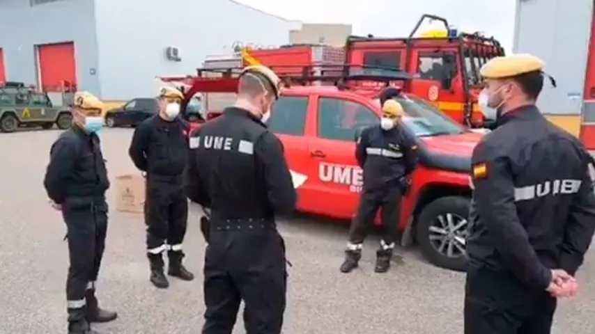 La UME realiza cada día una gran labor en la lucha contra el Covid-19. (Foto: @UMEgob)