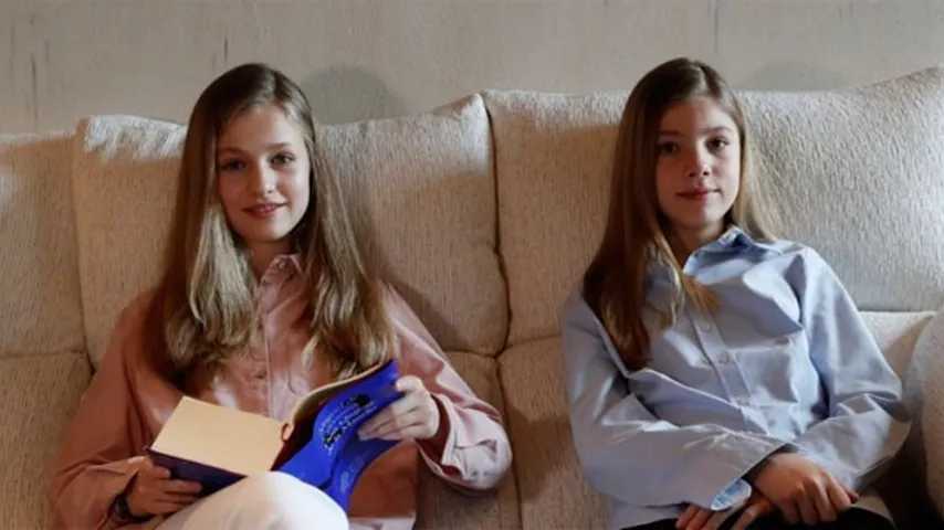 Leonor y Sofía, un mensaje de agradecimiento a quienes están en primera línea. (Foto: @CasaReal)